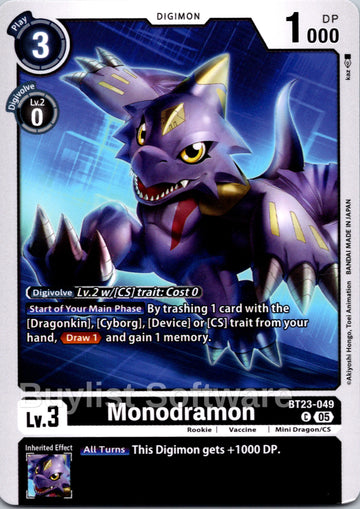 Monodramon [BT23-049 C] [Hackers' Slumber]
