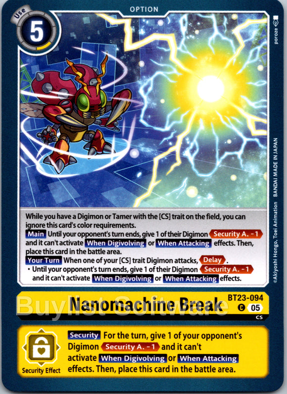 Nanomachine Break [BT23-094 C] [Hackers' Slumber]