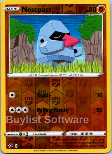 Nosepass [096/192] [Rebel Clash] Reverse Holofoil