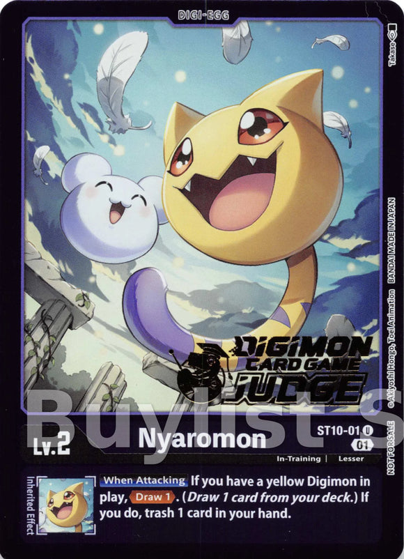 Nyaromon (Judge Pack 2) [ST10-01] [Starter Deck 10: Parallel World Tactician] Foil