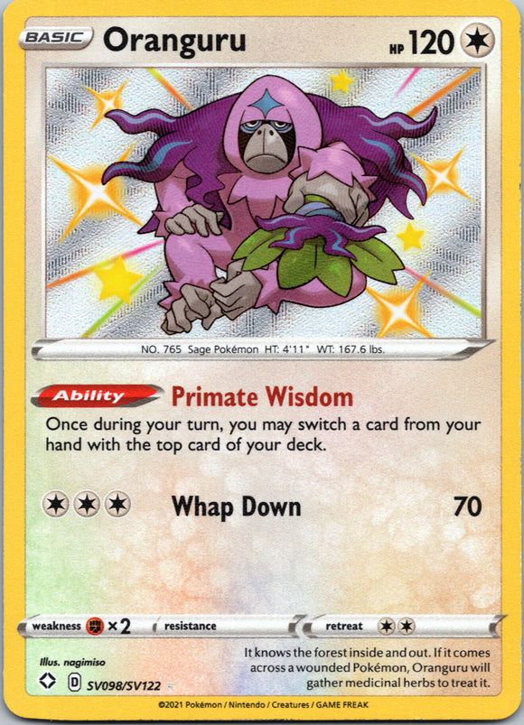 Oranguru [SV098/SV122] [Shining Fates: Shiny Vault] Holofoil