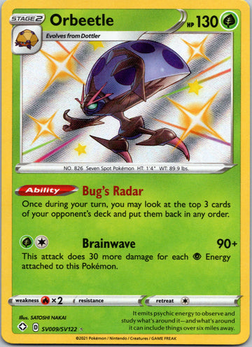 Orbeetle [SV009/SV122] [Shining Fates: Shiny Vault] Holofoil