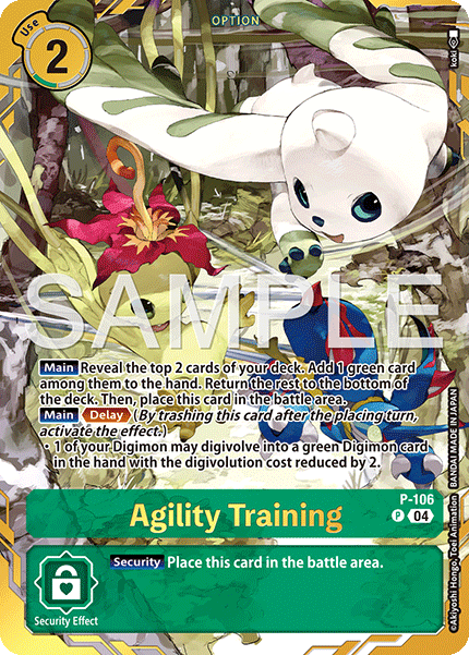 Agility Training (Premium Card Collection -Digimon Training Set-) [P-106 P] [Digimon Promotion Cards] Foil