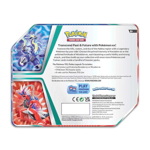 Pokémon TCG: Paldea Legends Tin (Koraidon)