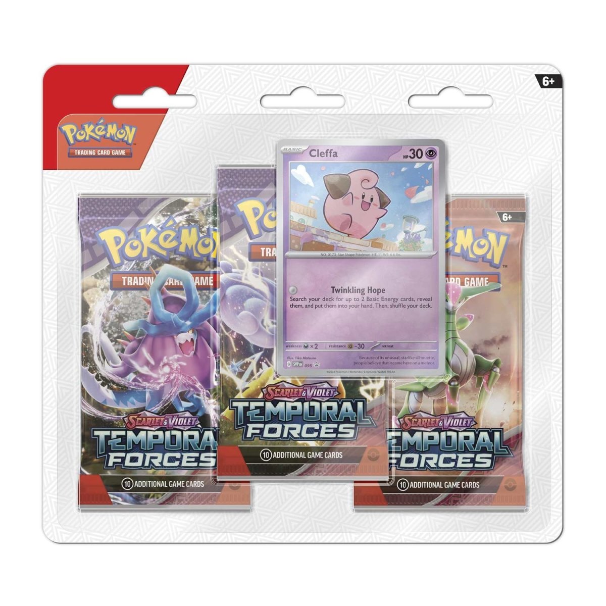Pokémon TCG: Scarlet & Violet Temporal Forces - 3-Pack Blister (Cleffa)