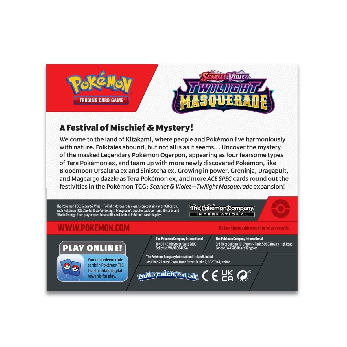 Pokémon TCG: Scarlet & Violet Twilight Masquerade Booster Box