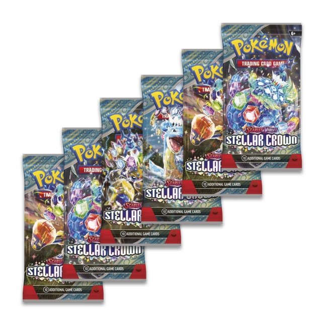 Pokémon TCG: Scarlet & Violet Stellar Crown Booster Bundle (6 Packs)