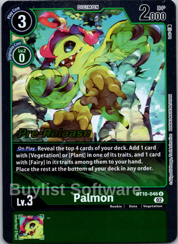 Palmon [BT10-046 U] [Xros Encounter Pre-Release Cards] Foil