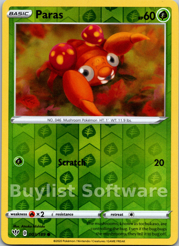 Paras [003/189] [Darkness Ablaze] Reverse Holofoil