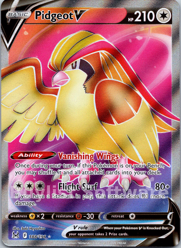 Pidgeot V (188/196) [Sword & Shield: Lost Origin]