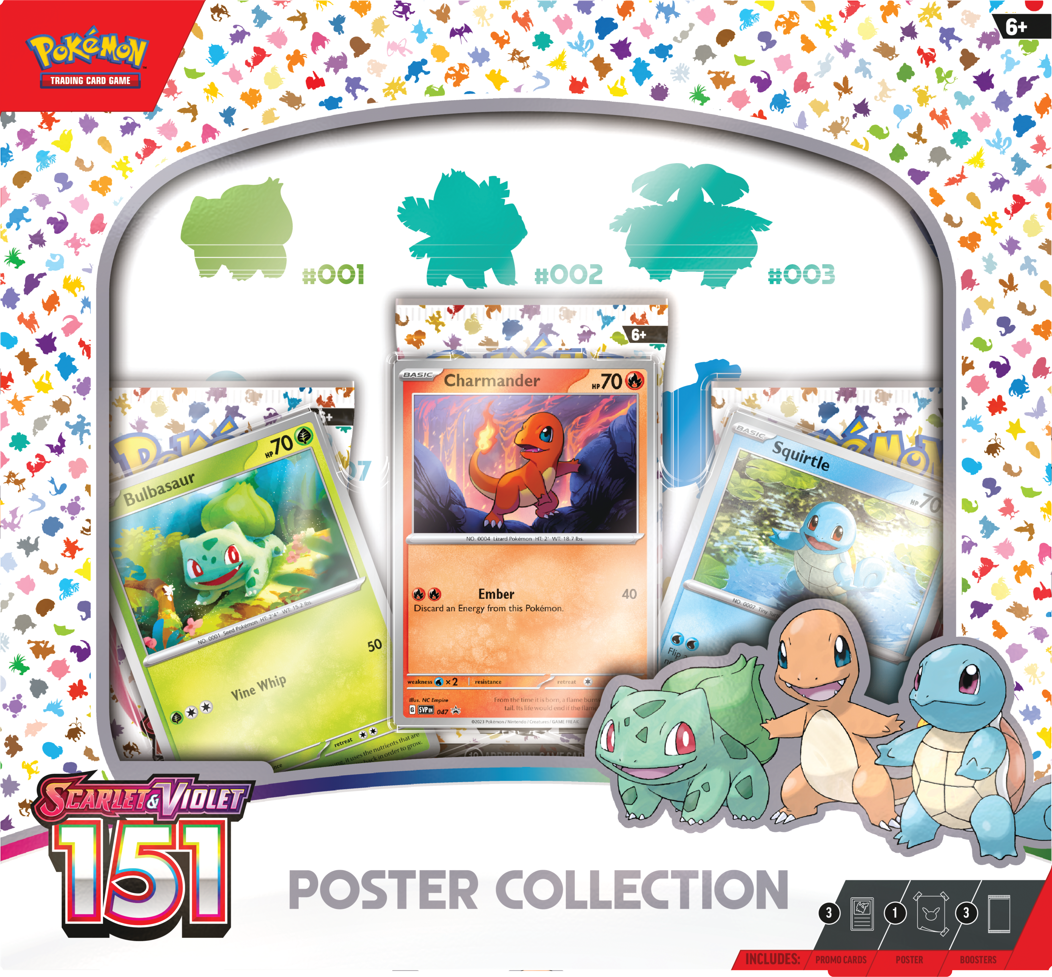 Pokémon TCG: Scarlet & Violet 151 Poster Collection (3 Packs)