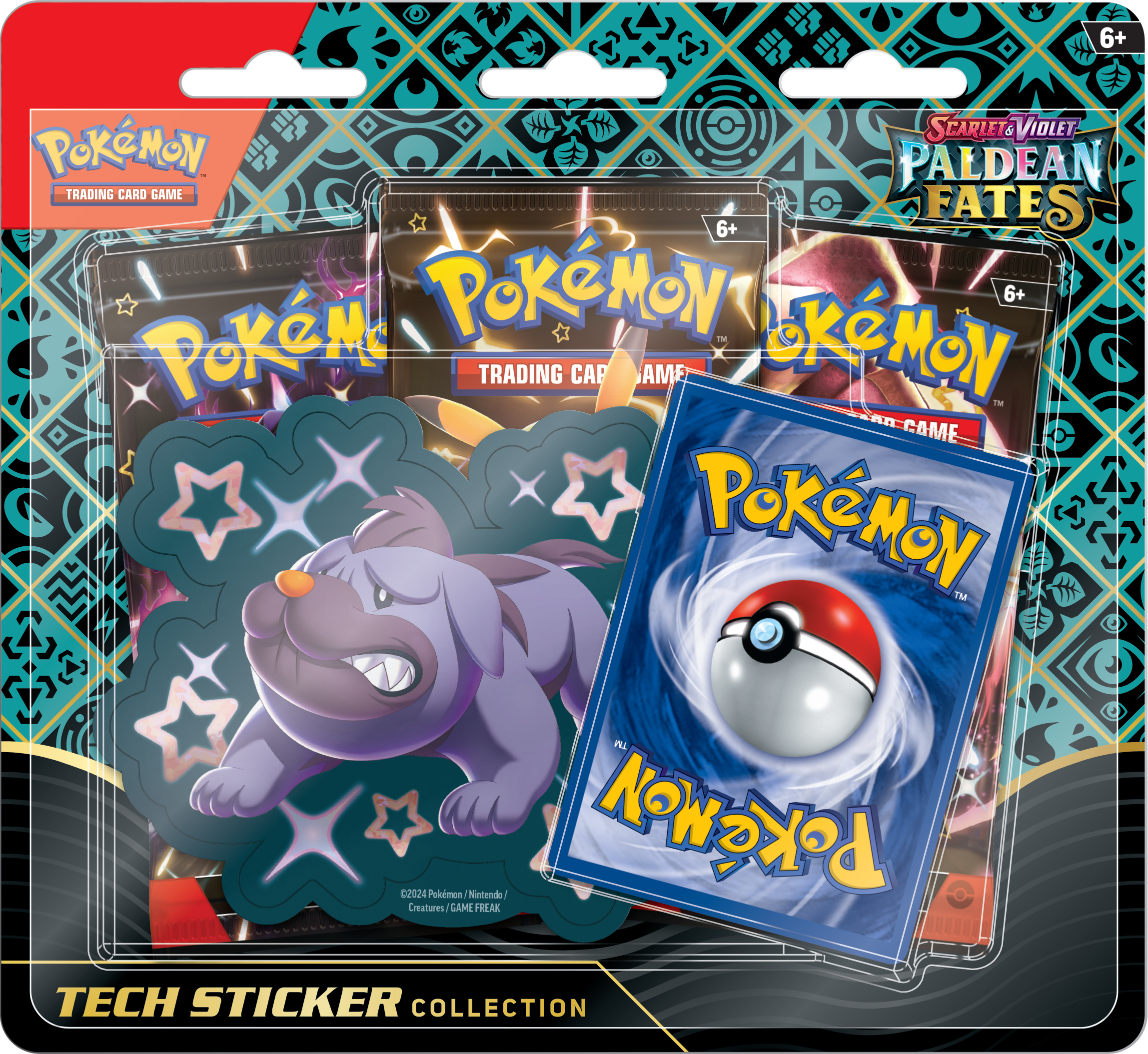 Pokémon TCG: Scarlet & Violet Paldean Fates Tech Sticker Collection (3 Packs) - Maschiff
