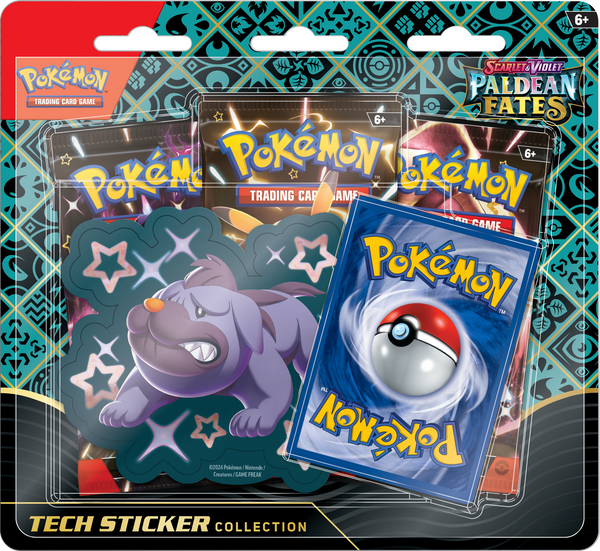 Pokémon TCG: Scarlet & Violet Paldean Fates Tech Sticker Collection (3 Packs) - Maschiff