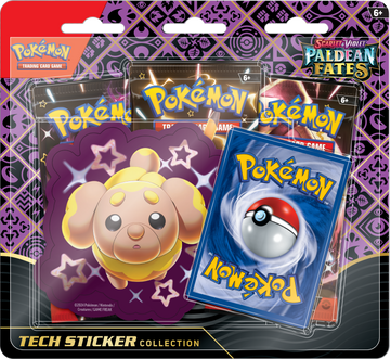 Pokémon TCG: Scarlet & Violet Paldean Fates Tech Sticker Collection (3 Packs) - Fidough