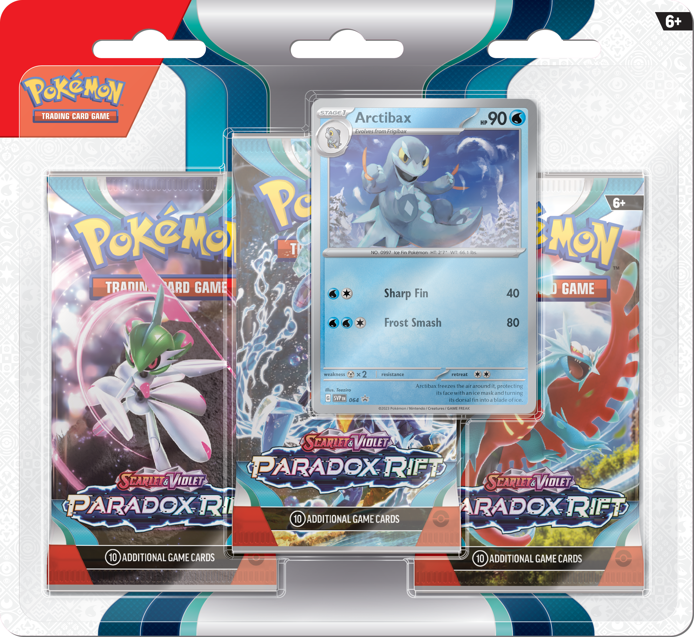 Pokémon TCG: Scarlet & Violet Paradox Rift - 3-Pack Blister (Arctibax)