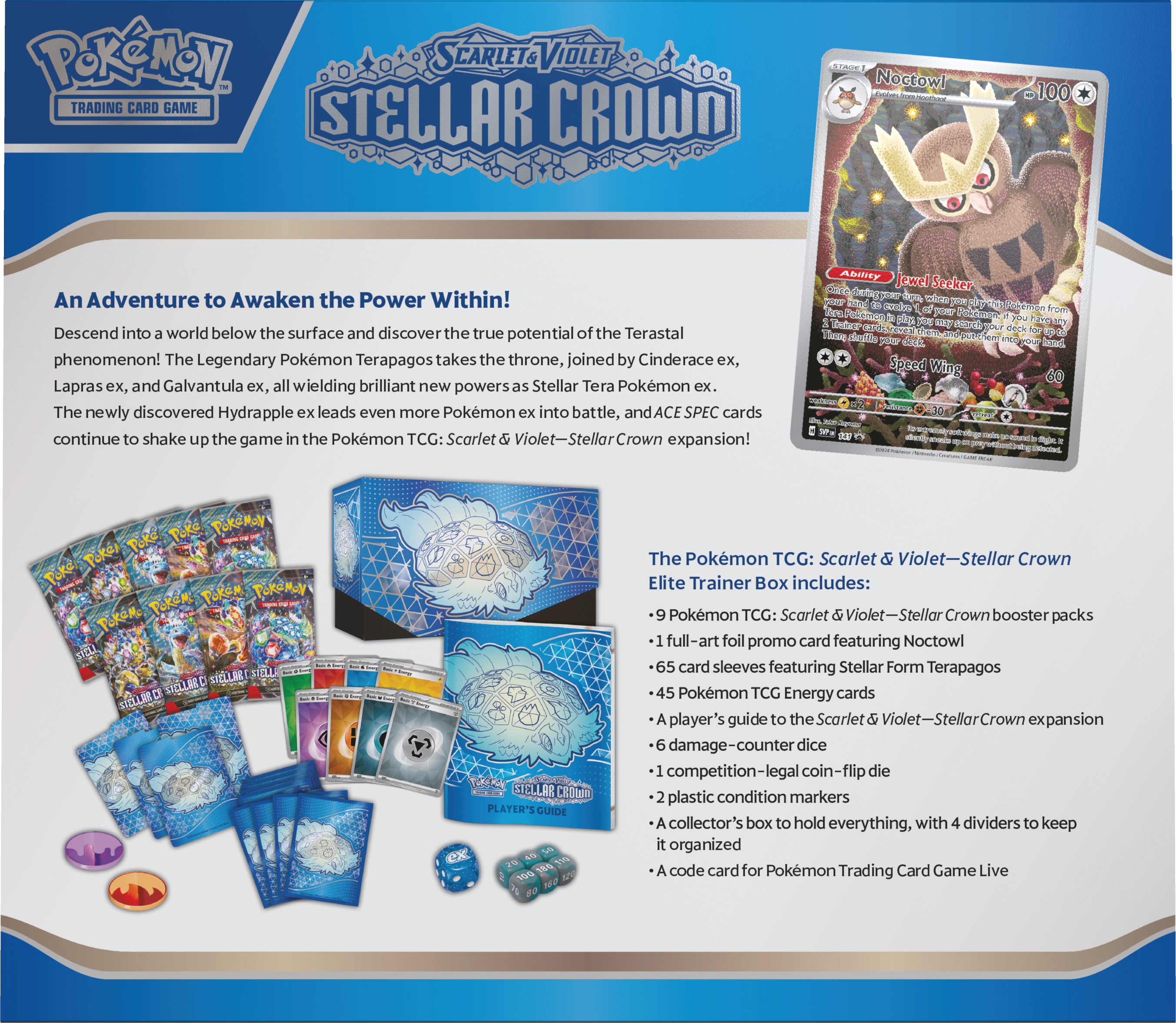 Pokémon TCG: Scarlet & Violet Stellar Crown Elite Trainer Box