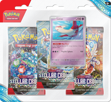 Pokémon TCG: Scarlet & Violet Stellar Crown - 3-Pack Blister (Latias)