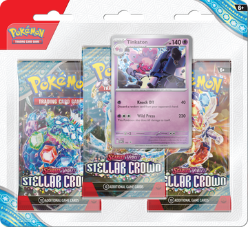 Pokémon TCG: Scarlet & Violet Stellar Crown - 3-Pack Blister (Tinkaton)