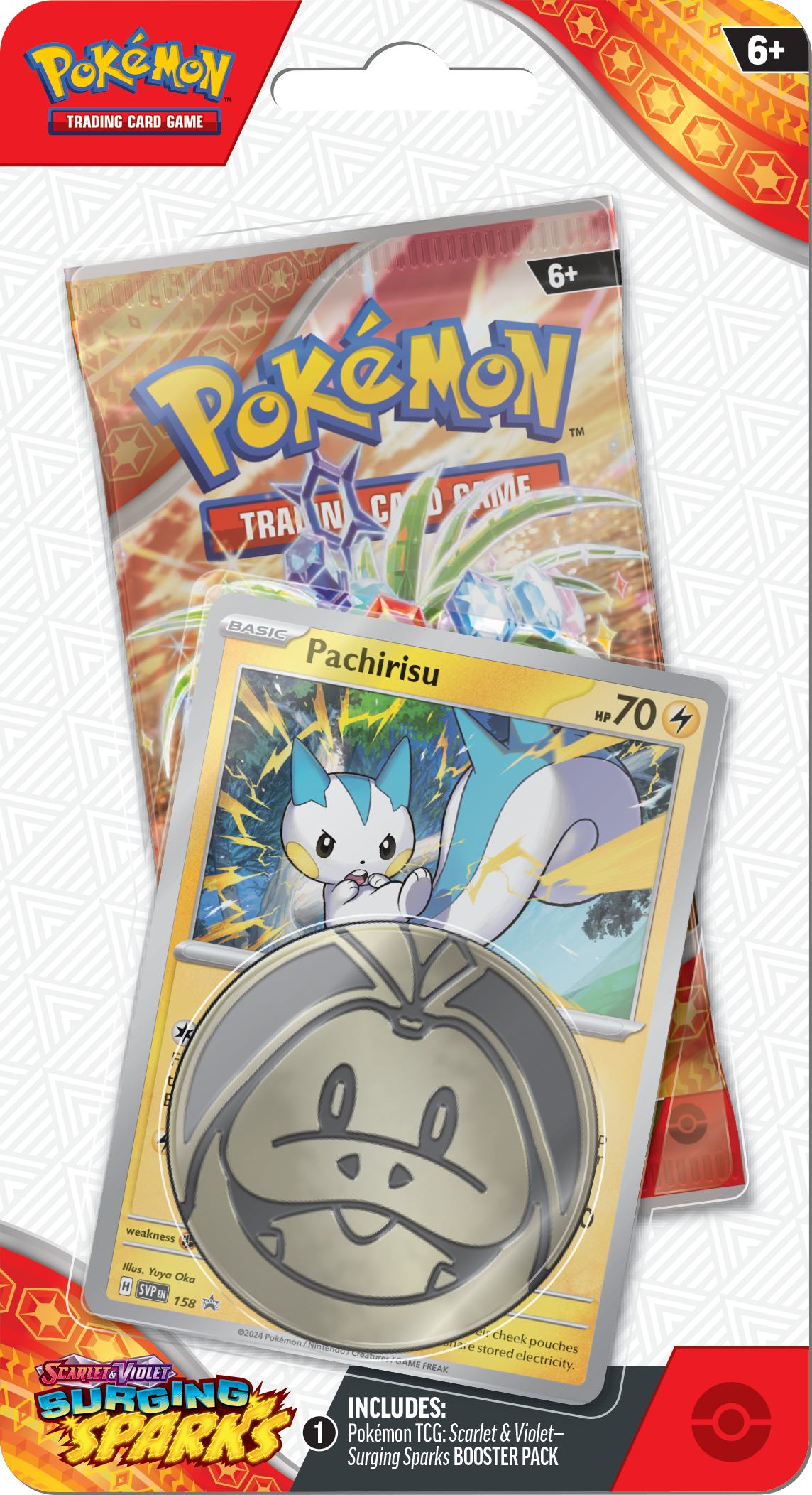 Pokémon TCG: Scarlet & Violet Surging Sparks Checklane Blister (Pachirisu)