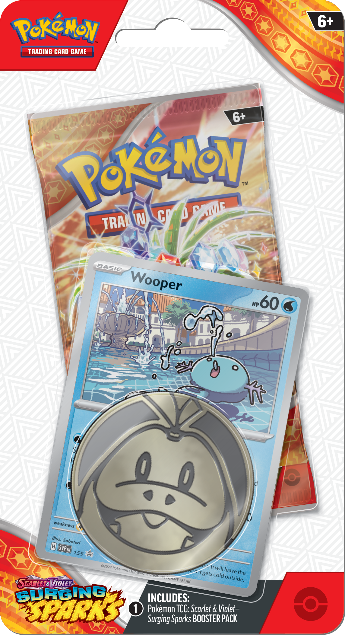 Pokémon TCG: Scarlet & Violet Surging Sparks Checklane Blister (Wooper)