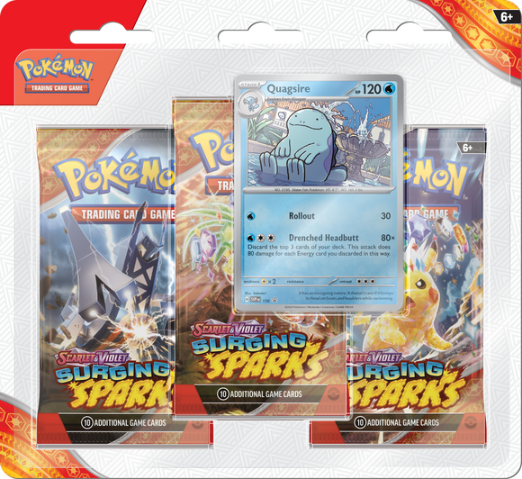 Pokémon TCG: Scarlet & Violet Surging Sparks - 3-Pack Blister (Quagsire)