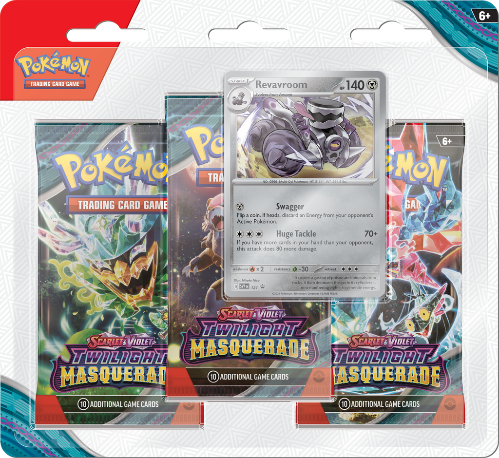Pokémon TCG: Scarlet & Violet Twilight Masquerade - 3-Pack Blister (Revavroom)