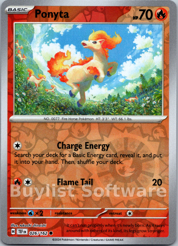 Ponyta [026/162] - (Temporal Forces) Reverse Holofoil