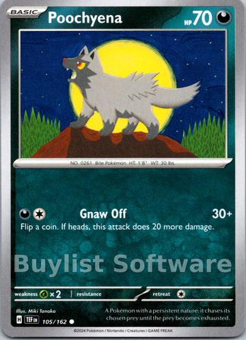 Poochyena [105/162] - (Temporal Forces) Reverse Holofoil