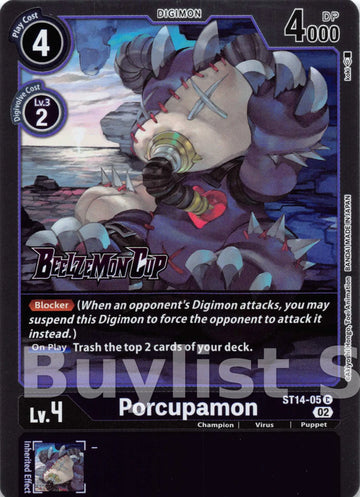 Porcupamon [ST14-05] [Starter Deck 14: Beelzemon Advanced Deck Set Pre-Release Cards] Foil