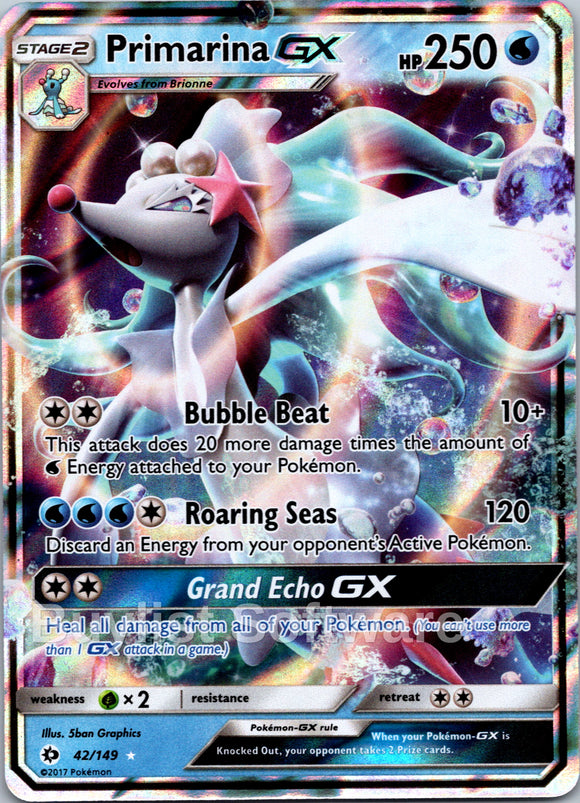 Primarina GX [42/149] [Sun & Moon Base Set] Holofoil
