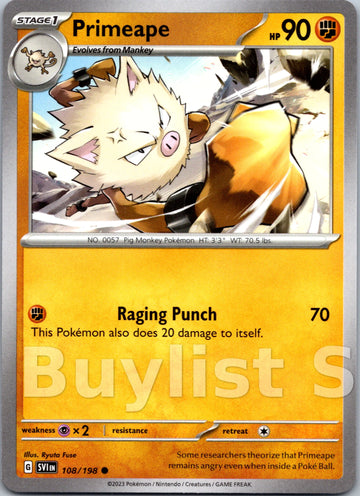 Primeape [108] - (SV01 Scarlet & Violet Base Set)