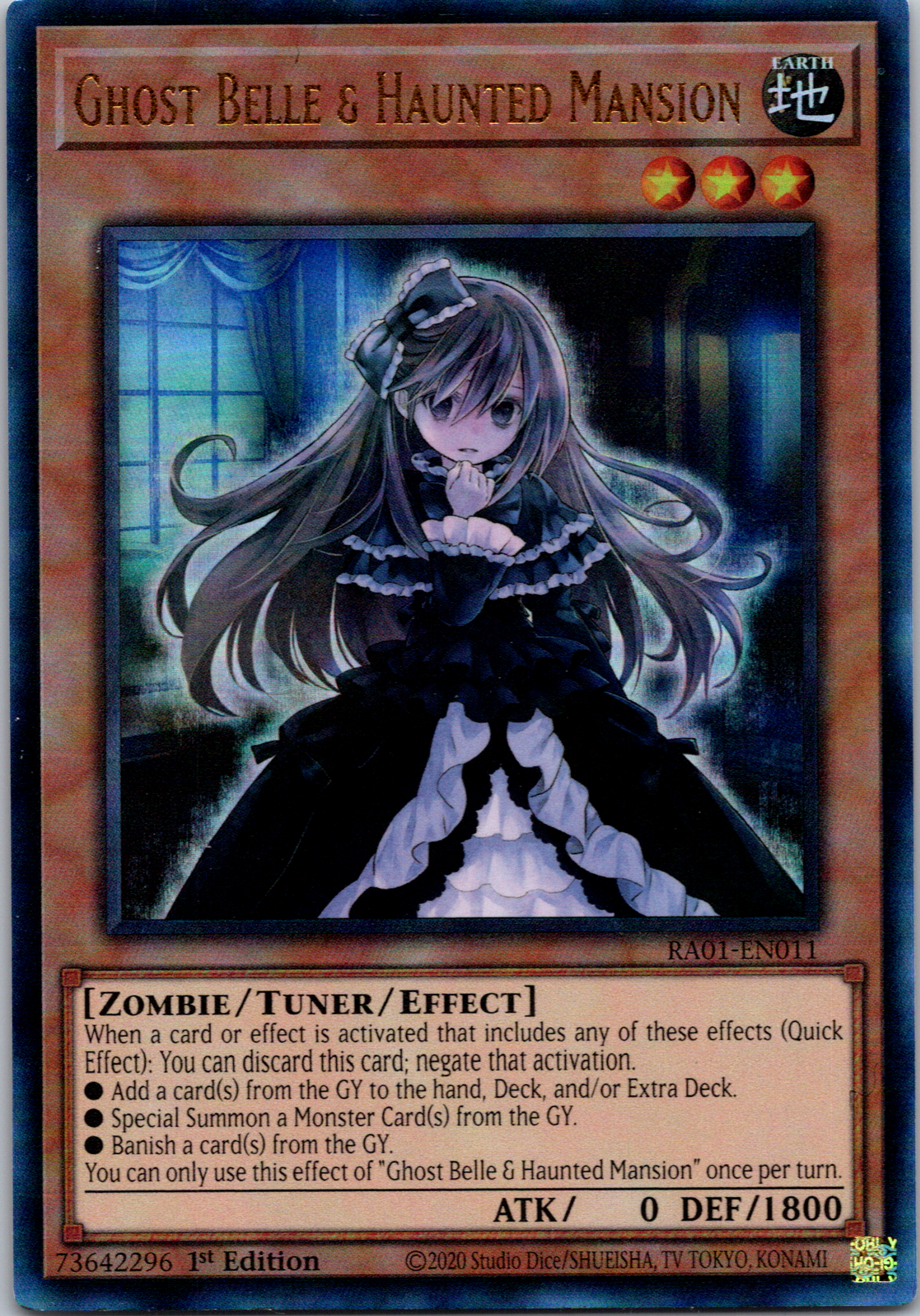 Ghost Belle & Haunted Mansion [RA01-EN011] - (Prismatic Ultimate Rare)  1st Edition