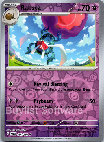 Rabsca - 099/193 [099/193] [Paldea Evolved] Reverse Holofoil