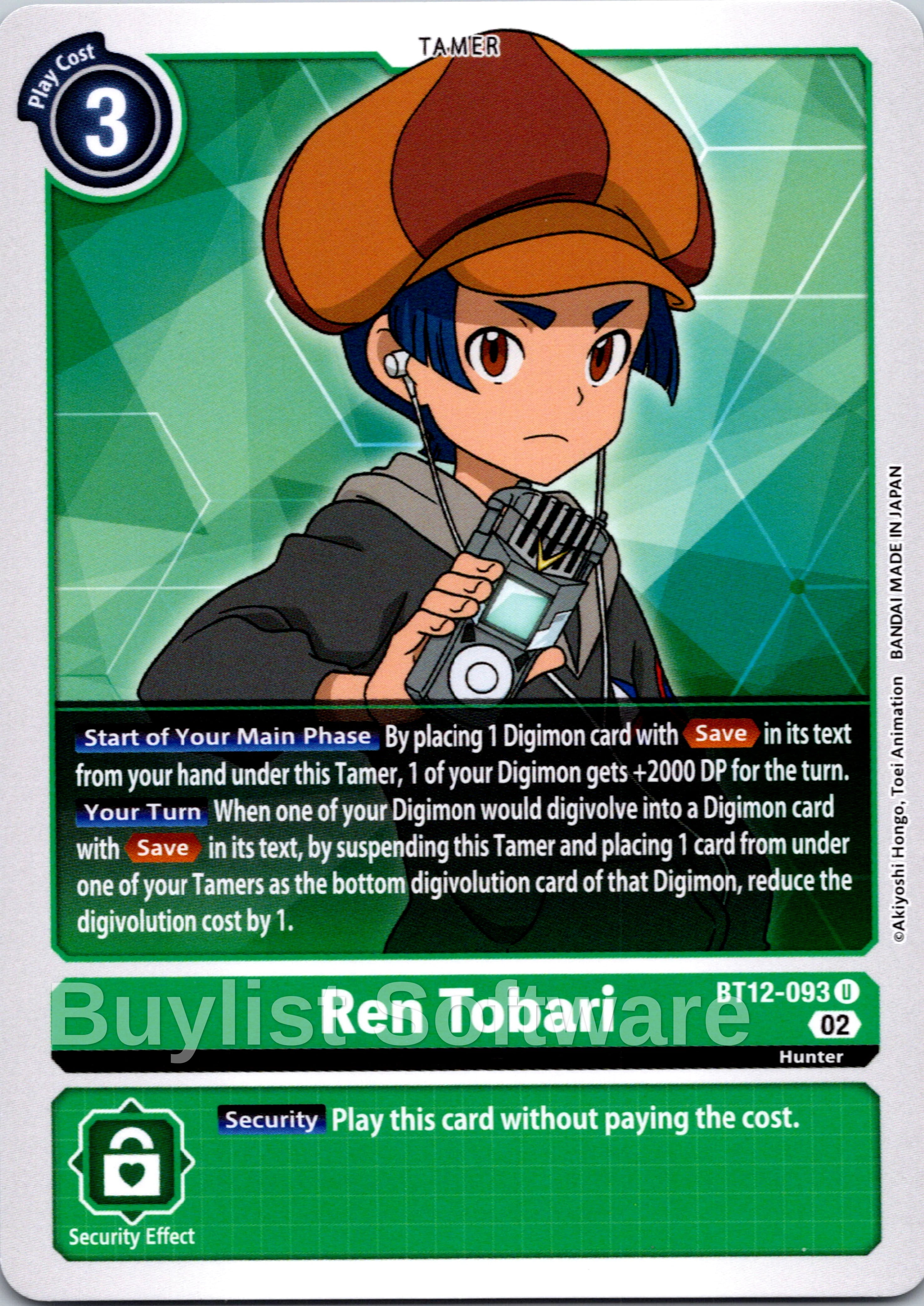Ren Tobari [BT12-093] [Across Time] Normal