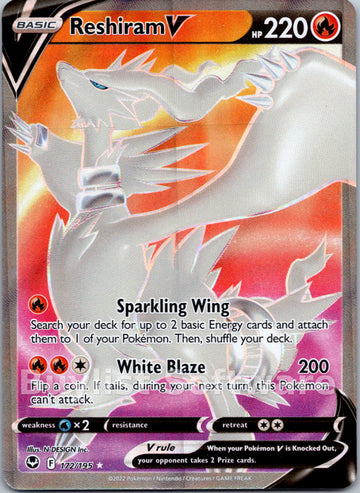 Reshiram V (172/195) [Sword & Shield: Silver Tempest]