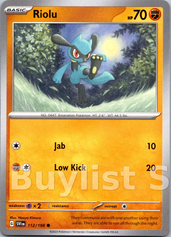 Riolu - 112/198 [112] - (SV01 Scarlet & Violet Base Set)