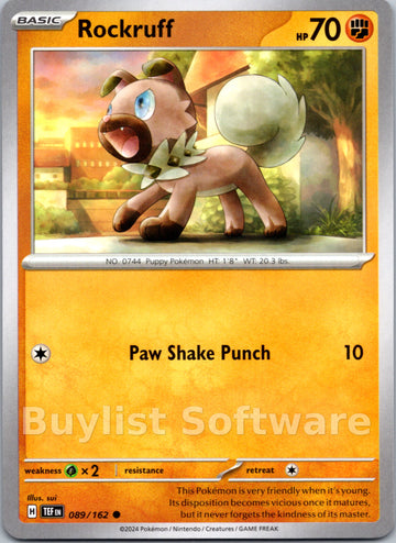 Rockruff [089/162] - (Temporal Forces) Reverse Holofoil