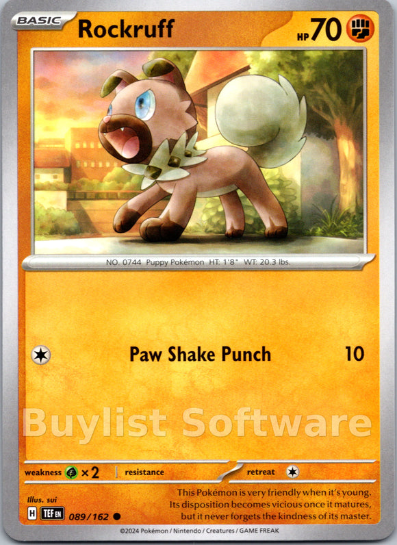 Rockruff [089/162] - (Temporal Forces) Reverse Holofoil