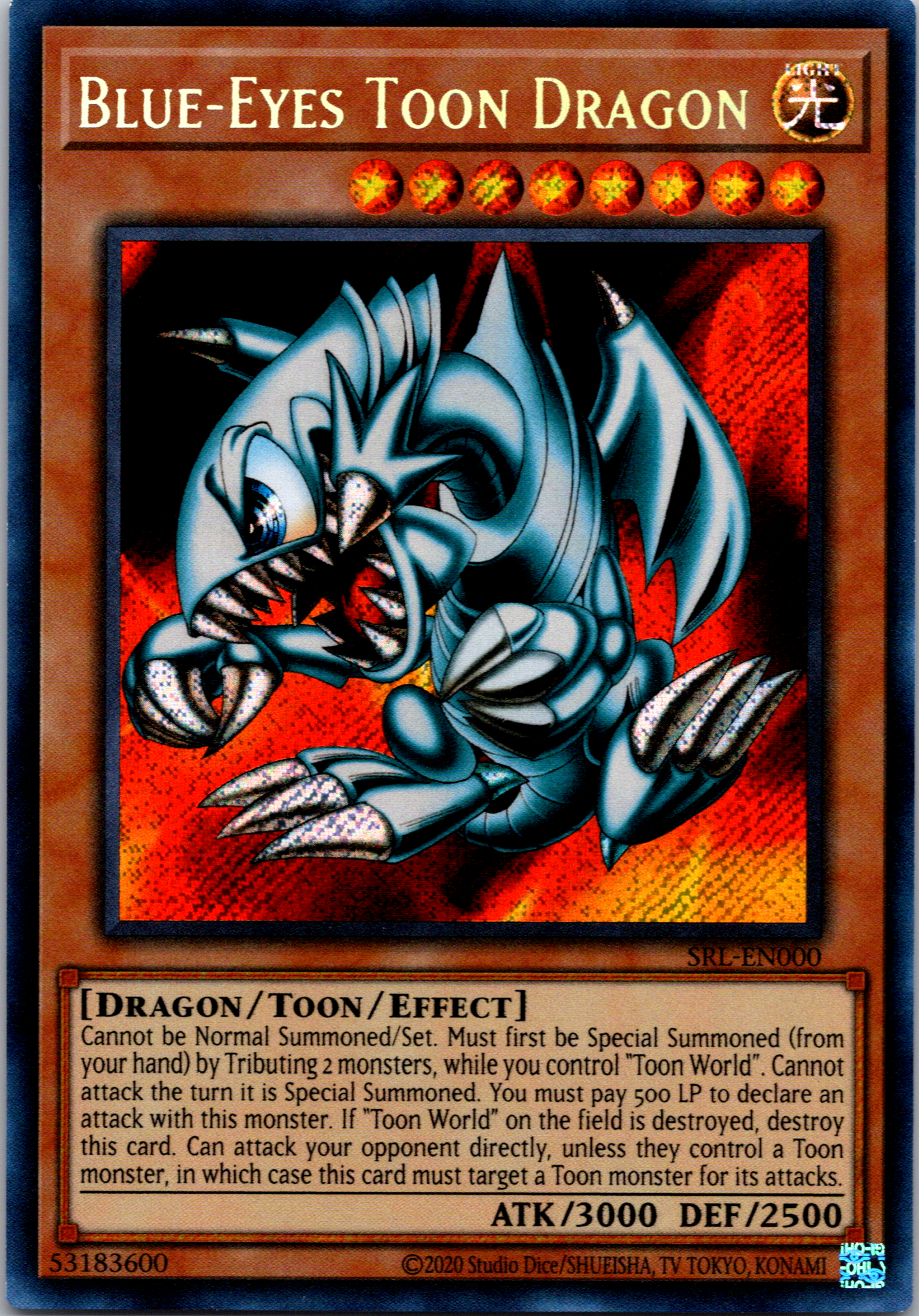 Blue-Eyes Toon Dragon (25th Anniversary) [SRL-EN000] Secret Rare