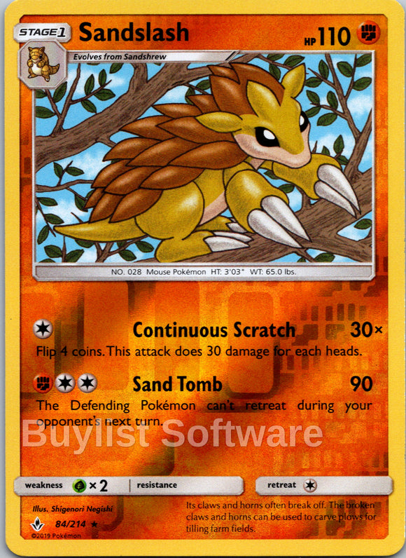 Sandslash [84/214] [Unbroken Bonds] Reverse Holofoil