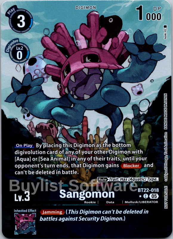 Sangomon (Box Topper) [BT22-018 C] [Cyber Eden] Foil