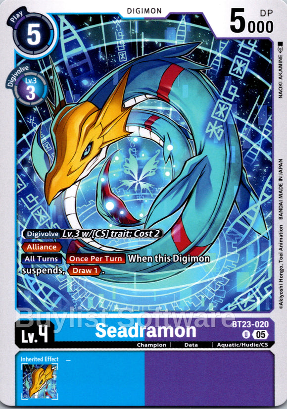 Seadramon [BT23-020 U] [Hackers' Slumber]