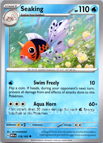 Seaking (119/165) [Scarlet & Violet:  151] Reverse Holofoil