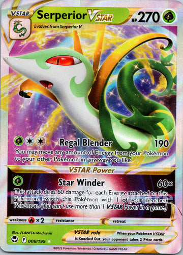 Serperior VSTAR (008/195) [Sword & Shield: Silver Tempest]