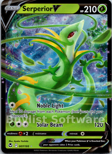 Serperior V (007/195) [Sword & Shield: Silver Tempest]