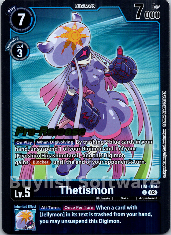 Thetismon (English Exclusive) [LM-004] [Exceed Apocalypse Pre-Release Cards] Foil