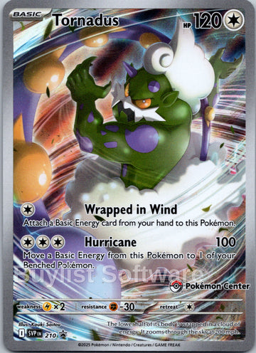 Tornadus (Pokemon Center Exclusive) [210] [Scarlet & Violet Promo Cards] Holofoil