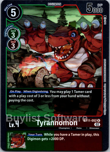 Tyrannomon [BT11-052 R] [Dimensional Phase] Foil