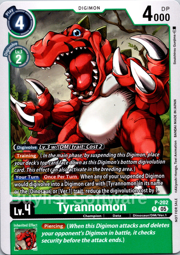 Tyrannomoni (Store Tournament 2025 Vol.4 Participation Pack) [P-202 P] [Digimon Promotion Cards]