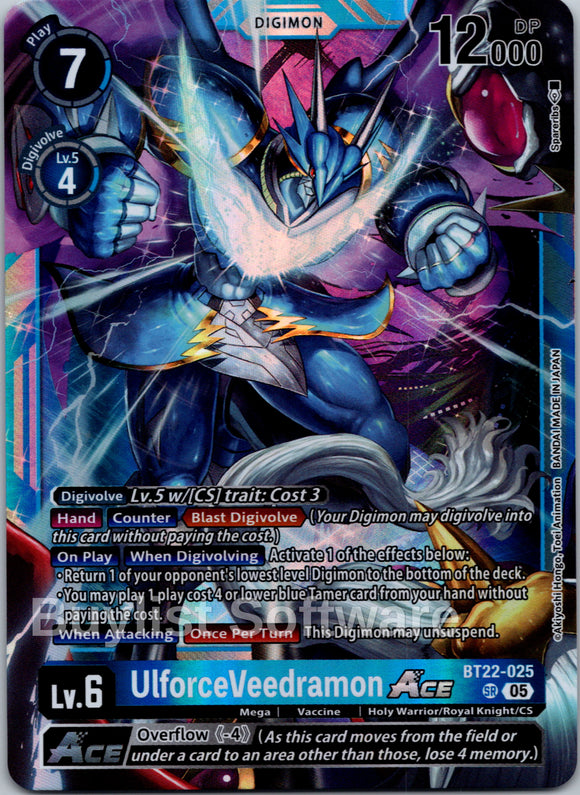 UlforceVeedramon ACE [BT22-025 SR] [Cyber Eden] Foil